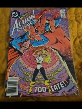 DC Comics Action Comics Purple Yellow Blue Comic Book Cover